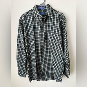 Vintage Med. Sir Pendleton Wool Long Sleeve Button Down (green&navy)